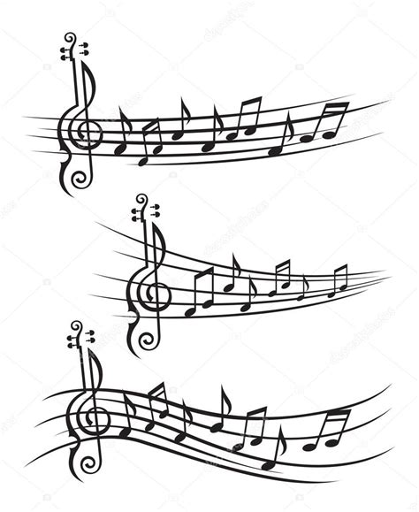 Music notes on stave Stock Vector Image by ©alexkava #112946628