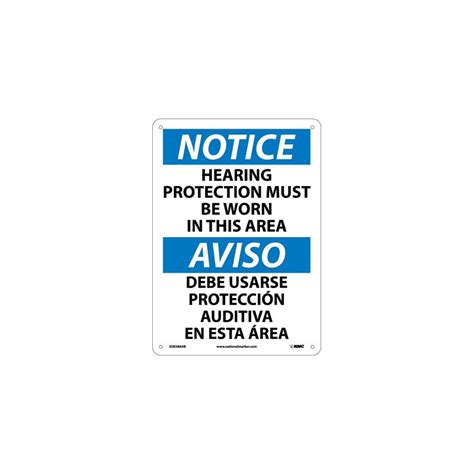 Accuformnmc Sbmppa808 Bilingual Osha Notice Safety Signs Hearing