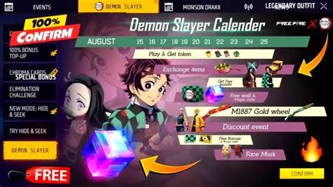 Demon Slayer Free Rewards Ff New Event Free Fire New Event