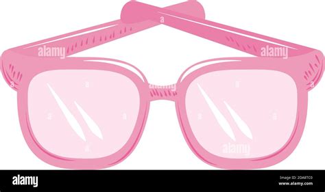 Cute Pink Glasses Accessory Cartoon Decoration Icon Vector Illustration Stock Vector Image And Art