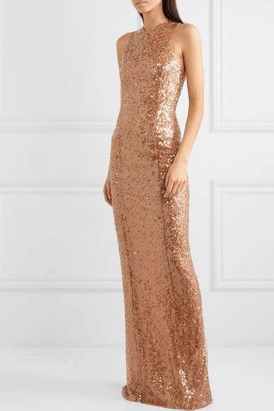 Galvan Metallic Sequined Tulle Gown Net A Porter