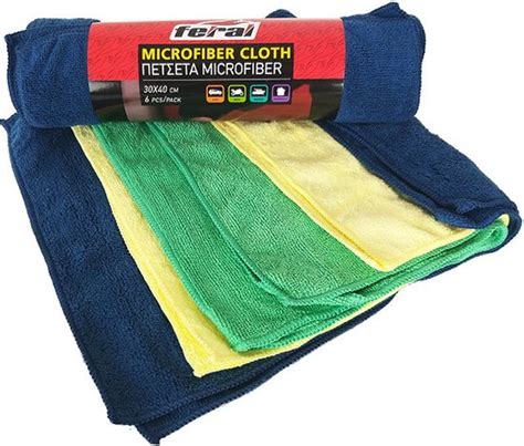 Feral 6 Microvezel Doeken 1 Rol Microfiber Cloths 6 Pcs Role