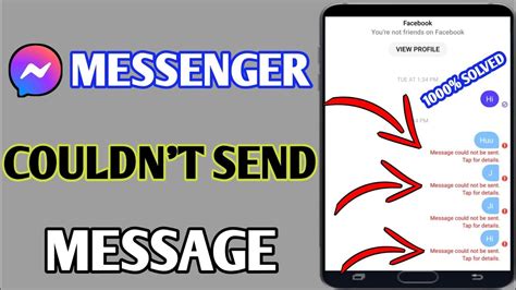 Messenger Message Couldn T Not Be Sent Problem Solve Facebook