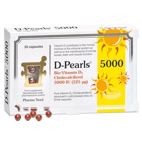 Pharma Nord D Pearls Bio Vitamin D3 5000iu 125ug 30 Capsules