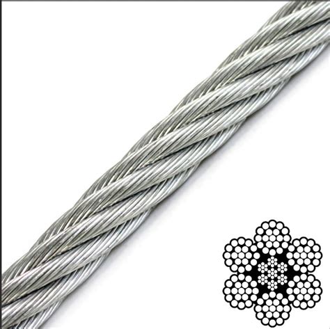 High Tension Wire Rope 1x7 Structure Galvanized Steel Wire Rope High