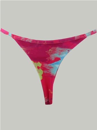 Missy Empire Pink Tie Dye Quinn Print Bikini Thong Shop The Latest