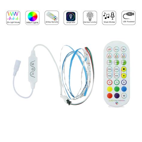 12V Addressable LED Strip Music APP LED Strip with Remote