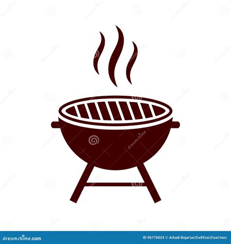 Bbq grill vector icon stock vector. Illustration of banner - 96776024