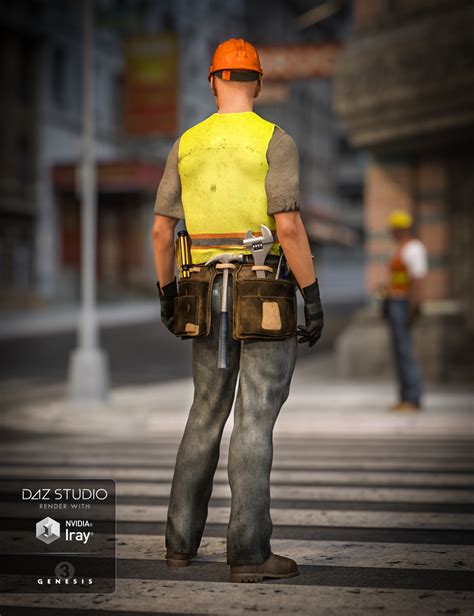 Construction Worker Outfit For Genesis 2 And Genesis 3 Males Daz 3d