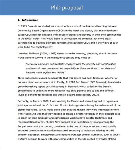 Phd Dissertation Proposal Template