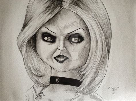 Tiffany Bride Of Chucky Drawing Watercolour Art By Billyboyuk On Deviantart