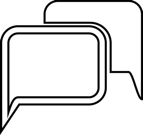 Flat Chat Icon In Black And White Color 24909799 Vector Art At Vecteezy