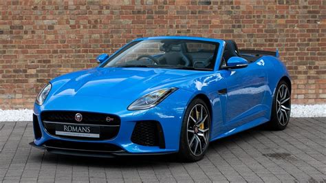 2017 Jaguar F Type Svr Convertible Ultra Blue Walkaround With Start Up And Revs Youtube