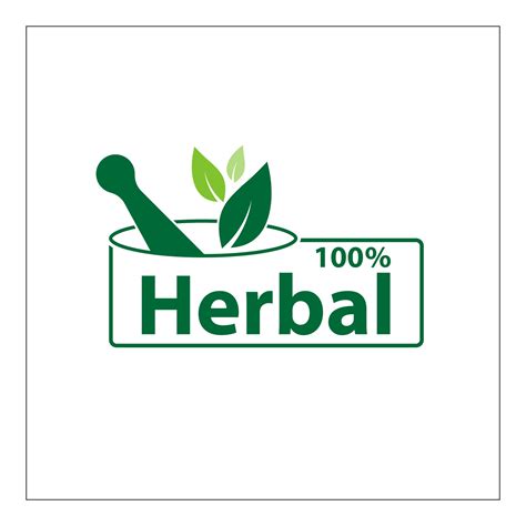 Green Herbal Logo Template Herbal On White Background