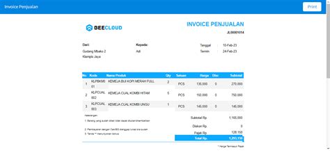 Cara Membuat Invoice Penjualan Beecloud 3 0 Bee Id