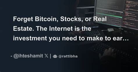 Forget Bitcoin Stocks Or Real Estate The Internet Is The Investment