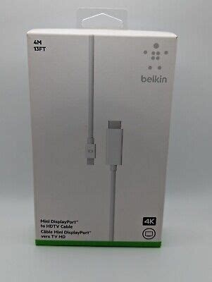 Nib Belkin Mini Displayport To Hdtv Cable Thunderbolt To Hdmi M Ft