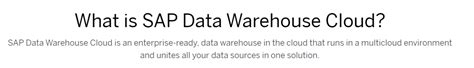 Sap Data Warehouse Cloud A Replacement For Sap Business