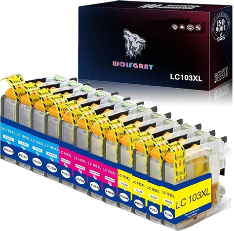 Wolfgray Lc Lc Xl Color Ink Cartridges Compatible With Brother