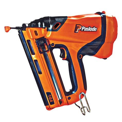 Paslode Cordless Finish Nailer Gauge Angled Battery And