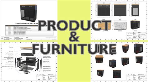 I will draw a blueprint of your furniture or 3d product and objects by ...