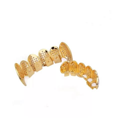 Iced Out Diamond Teeth Grillz For Men Women Hip Hop Grills Etsy