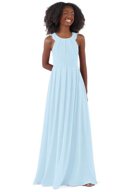 Sky Blue Azazie Colleen JBD Junior Bridesmaid Dresses Azazie