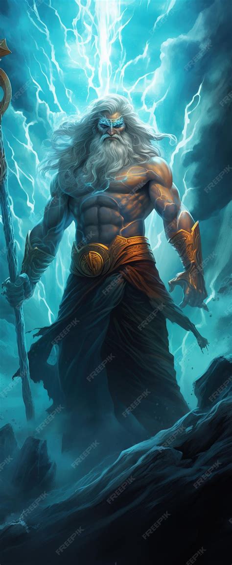 Premium Photo A Beautiful Image Of Poseidon The God Of The Seas