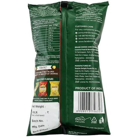 Buy Cravova Chickpea Puffs Tangy Jalapeno Flavour Roasted Source Of Plant Protein Online At