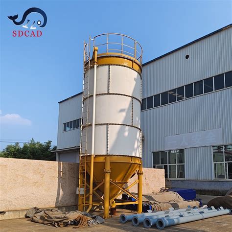 Sdcad Customized 300 Ton Powder Storage Silofly Ash Silo Cement Silo