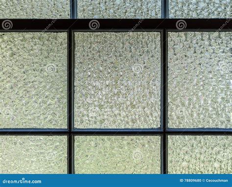 Textured Glass Window Panes Stock Photo Image Of Grid Horizontal