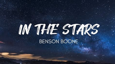 Benson Boone In The Stars Lyric Video Youtube