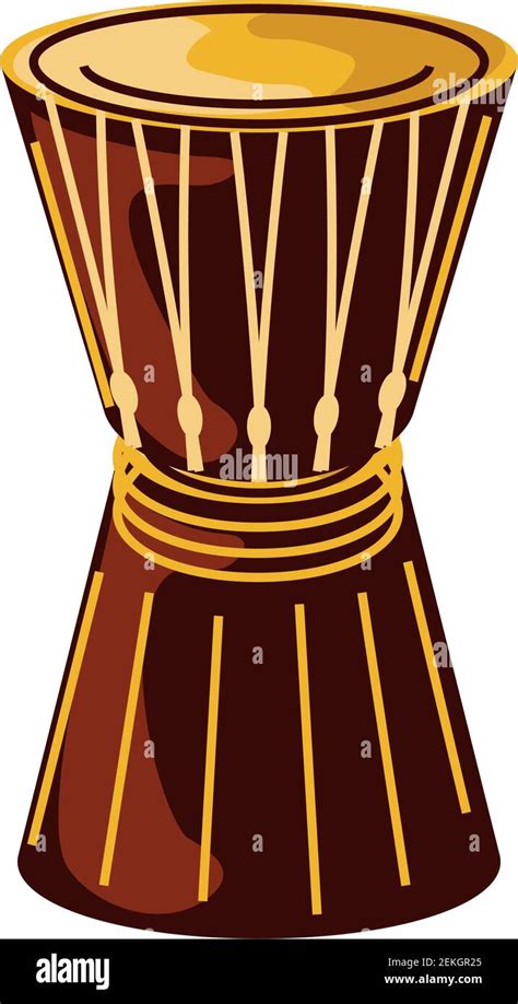 African Drum Music Instrument Percussion Vector Illustration Cartoon