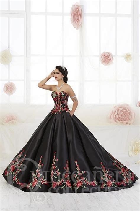 House Of Wu 26908 Floral Embroidered Quinceanera Dress