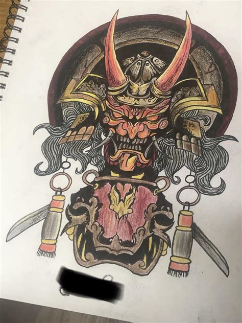 My drawing of an Oni from Japanese mythology. : r/mythology