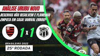 Flamengo não aproveita chance e empata Ceará Dorival errou Urubu