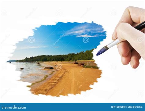 Draw seascape stock photo. Image of scenics, relaxation - 11650558