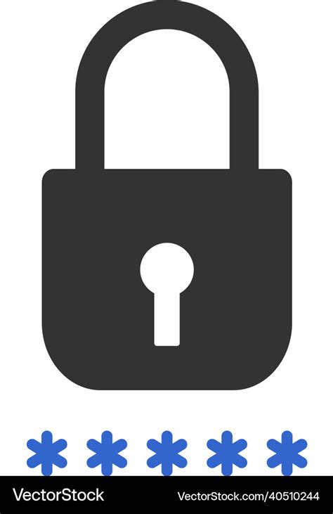 Password Lock Icon Design Royalty Free Vector Image