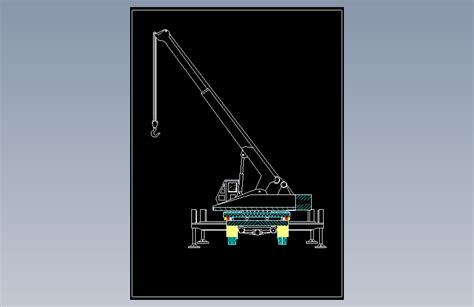 汽车吊模型与立面图cad图纸2004版本autocad 2004模型图纸下载 懒石网