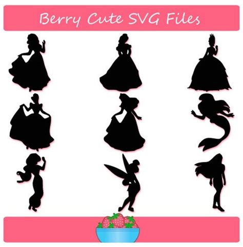 Disney Princess Silhouettes Svg File