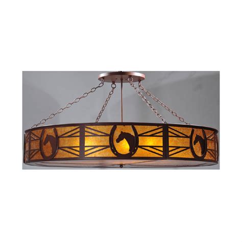 Meyda Custom 106840 Horseshoe Rustic Ceiling Lighting Fixture Mey 106840