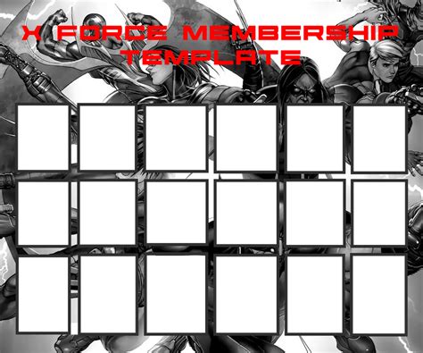 X Force Roster(large) Template by The-JMP on DeviantArt