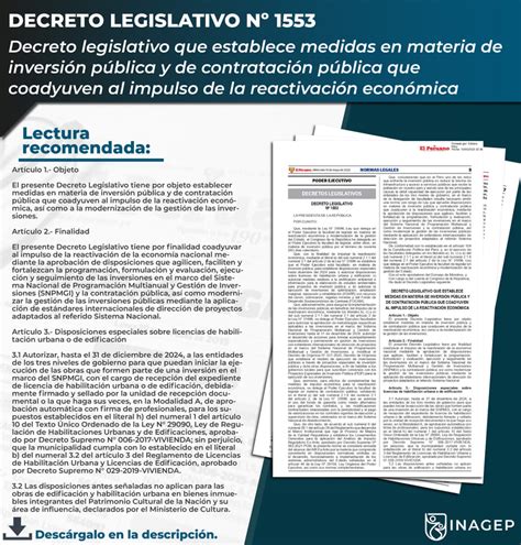 Decreto legislativo que establece medidas en materia de inversión