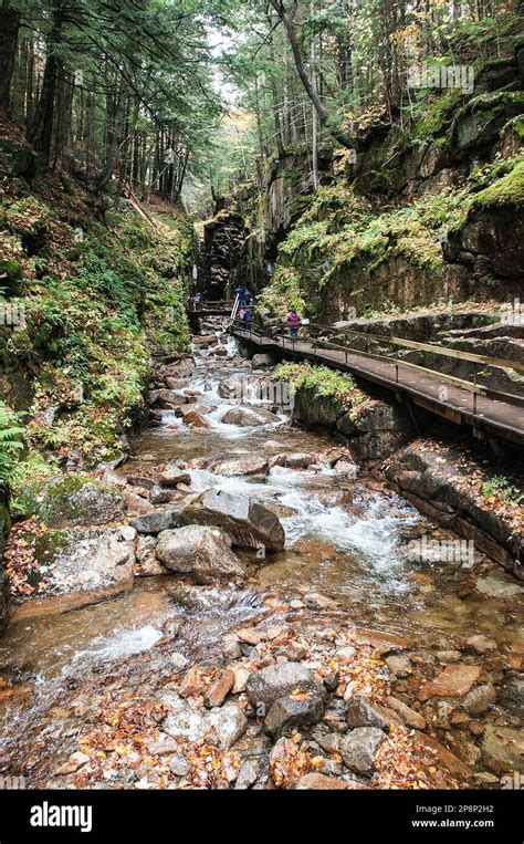 Flume Gorge Is An Foot Long Cascading Waterfall Drop In The