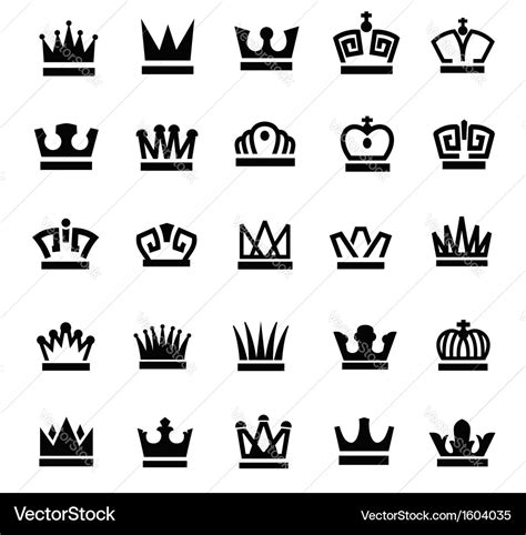 Crown Icons Royalty Free Vector Image Vectorstock