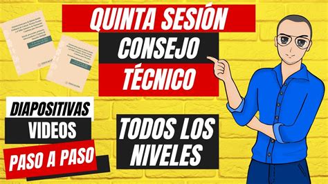 Quinta sesión de Consejo Técnico Escolar Paso a paso diapositivas y