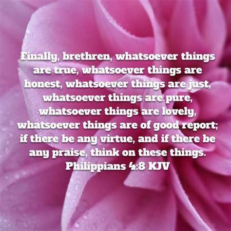 Whatsoever Things Are Lovely Philippians 4 8 Think On King James