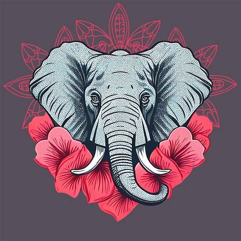 Boho Elephant Drawing