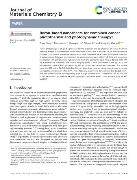 PDF Black Phosphorus Quantum Dots Encapsulated In Anionic Waterborne