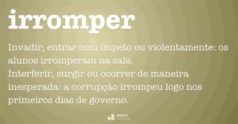 O Que Significa Irromper